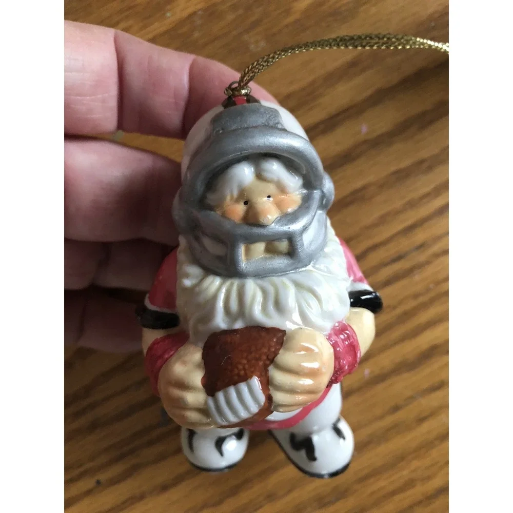 Football Santa Ornament